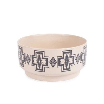 Pendleton Ceramic Dog Bowl Harding Tonal Natural One-Size Regular Dog Food Bowl K9 Outdoors