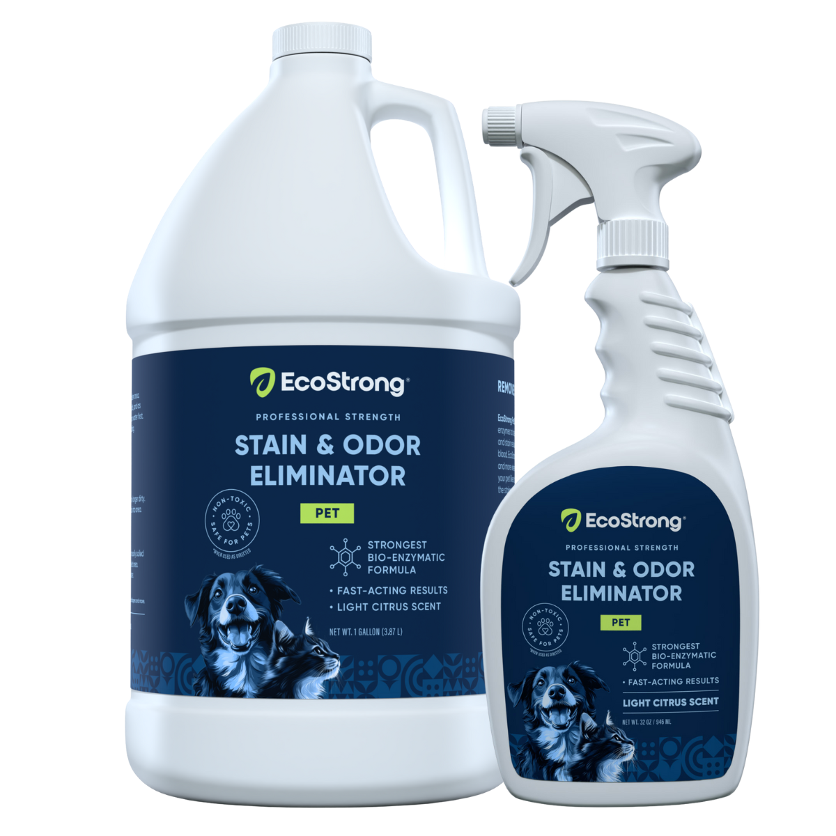 Pet Stain and Odor Eliminator 32 oz Sprayer Bottle and 1 Gallon Refill Pet & Animal > Pet Stain & Odor EcoStrong