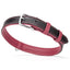 Soft Leather Dual-Color Flat Dog Collar Pink 19-24" 1" Dog Collar Dogline