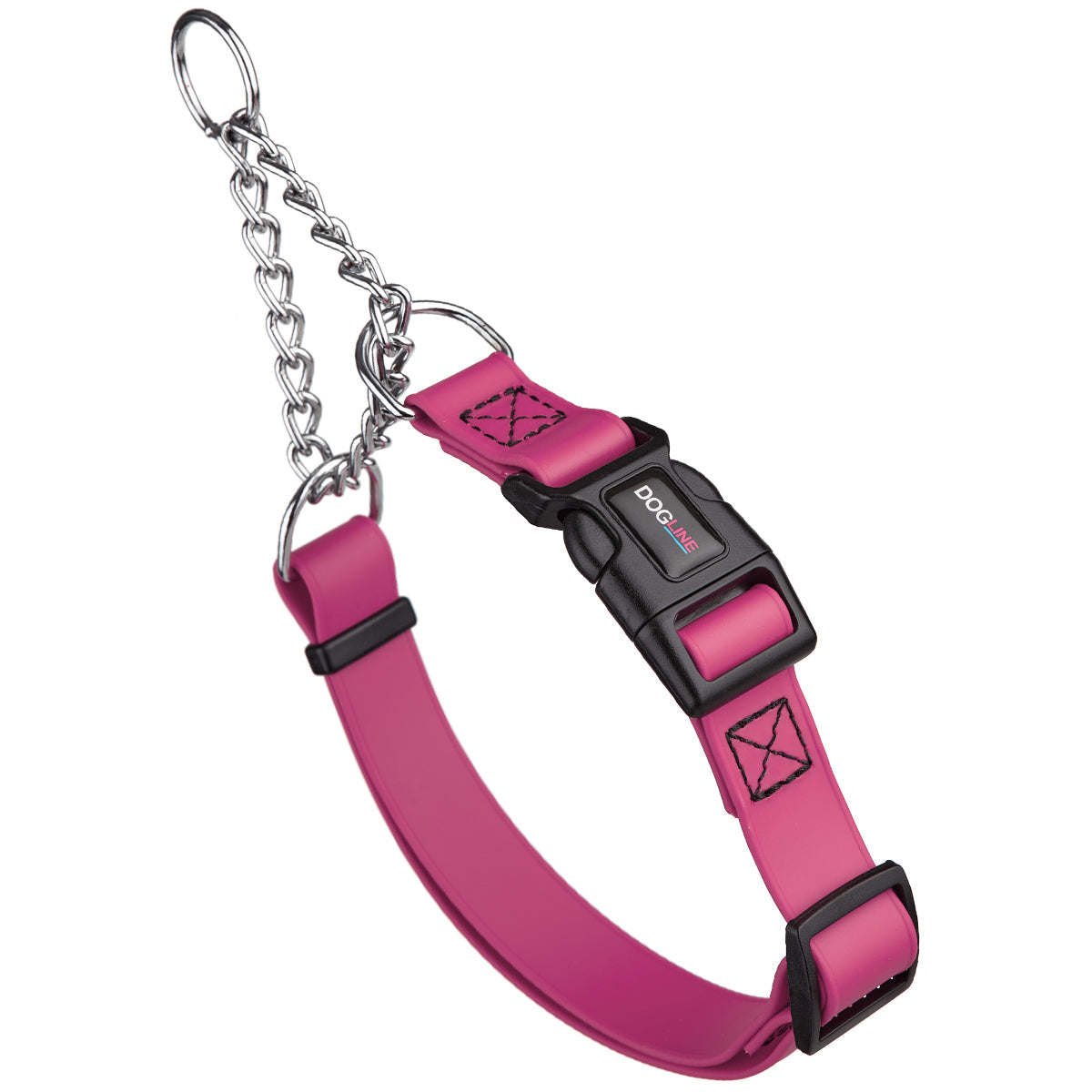Biothane Adjustable Martingale Collar with Quick Release Buckle Passionfruit Pink Dog Collars Dogline