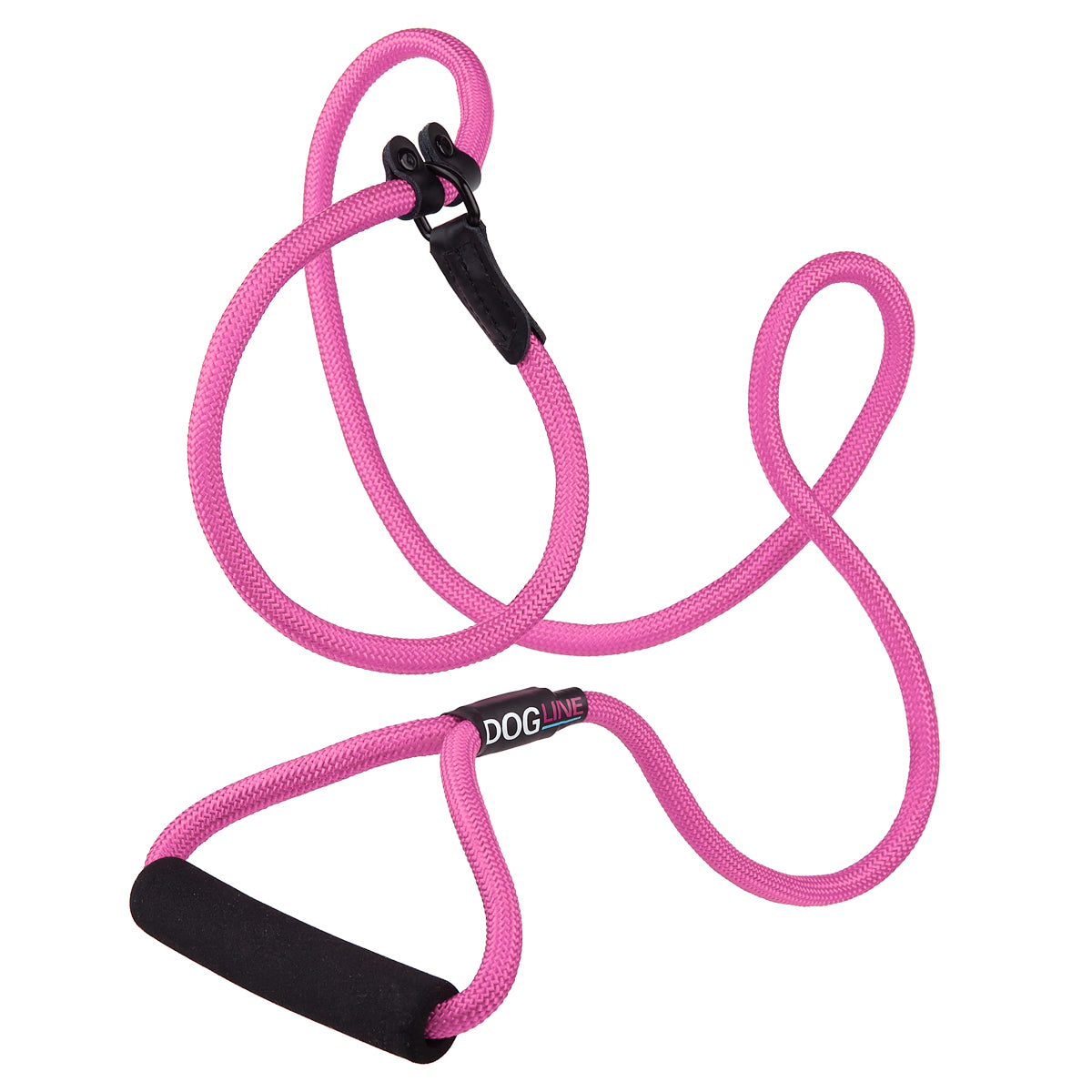 Round Nylon Slip Lead Pink 1 2" 6' Dog Leashes Dogline
