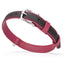 Soft Leather Dual-Color Flat Dog Collar Pink 15-19" 3 4" Dog Collar Dogline