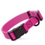 Dogline Biothane Waterproof Dog Collar with Quick Release Buckle Passionfruit Pink Dog Collar Dogline