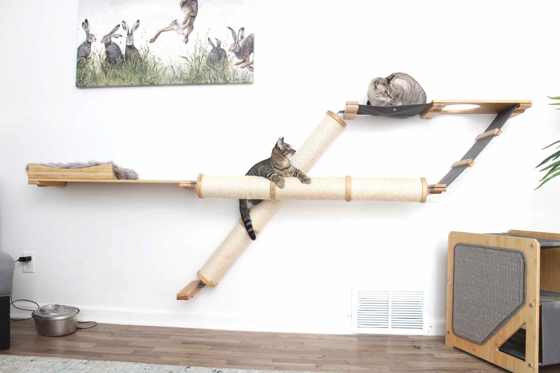 The Plateau - Horizontal Cat Scratcher Bed Set Cat Scratcher Catastrophic Creations
