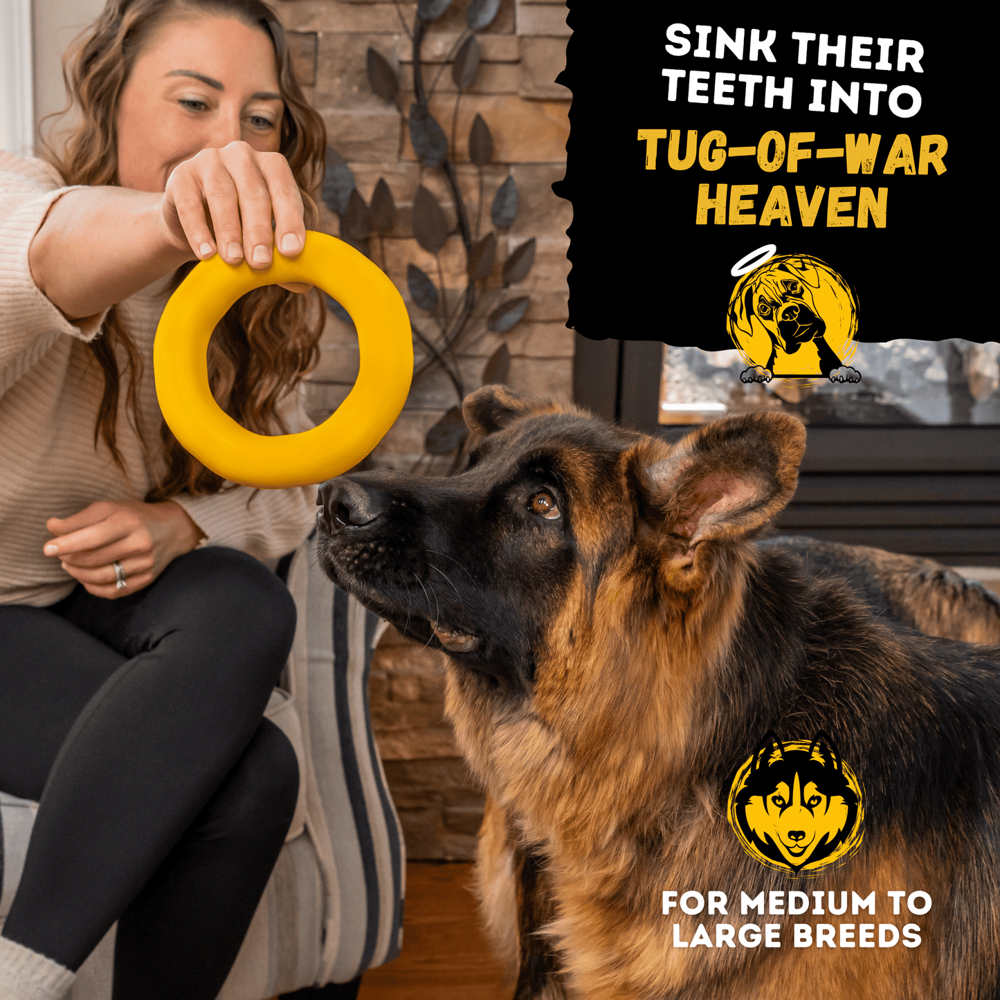 Power Ring Monster K9 Dog Toys