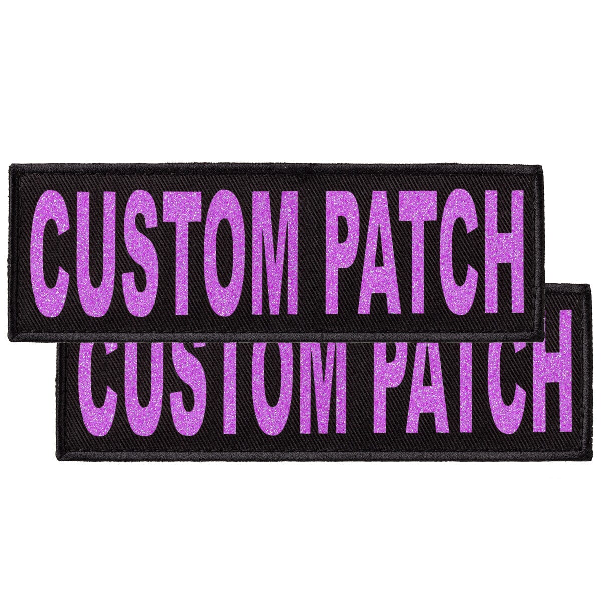 Personalized Removable Patches (Set of 2) Purple Glitter Dog Harnesses Dogline