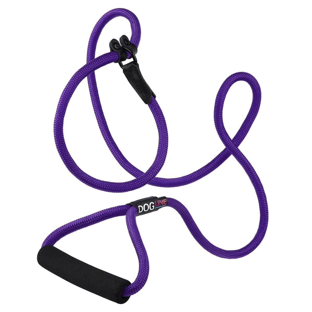 Round Nylon Slip Lead Purple 1 2" 6' Dog Leashes Dogline