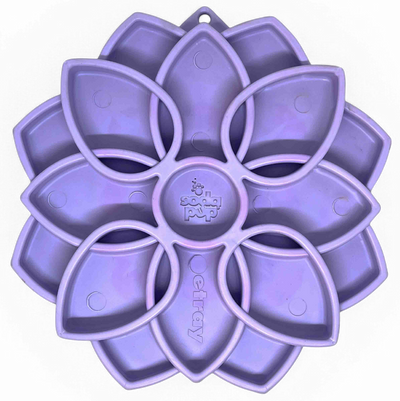 Mandala Softie eTray Shallow Slow Feeder with Suction Cups | USA Made Pastel Purple Mandala Softie ETRAY SodaPup/True Dogs, LLC