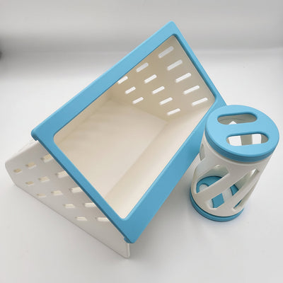 Open Air Hay Feeder and Hay Roller Bundle | 6 Colors Razzyberry Blue Hay feeder Bunny Business