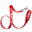 Reflective Nylon Dog Leash Red DO NOT PET Dog Leashes Dogline