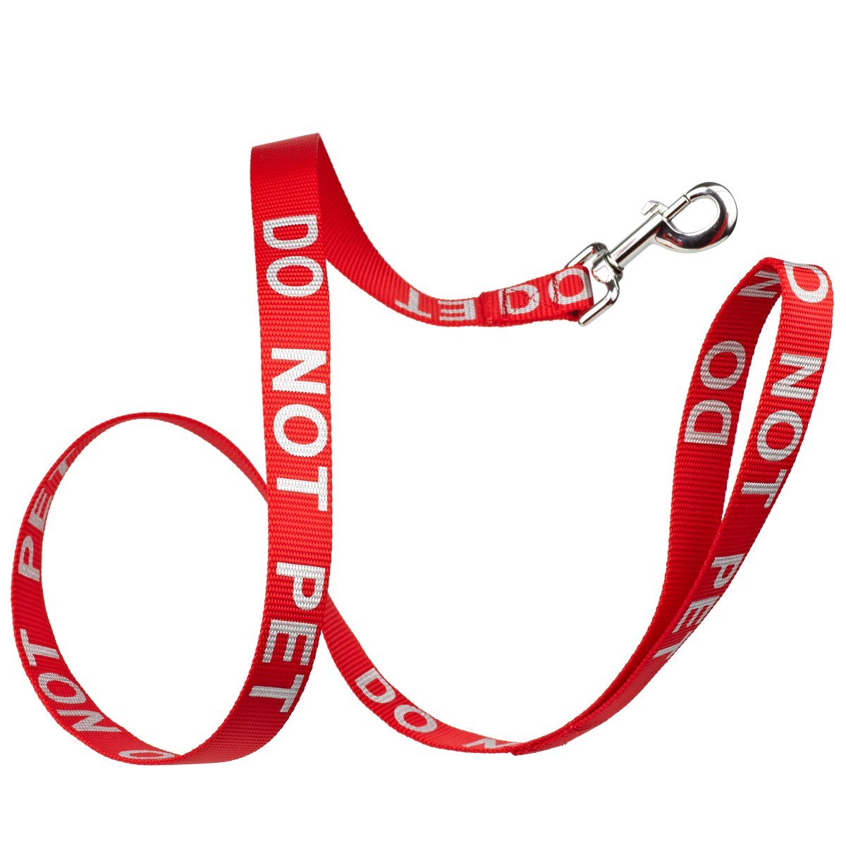 Reflective Nylon Dog Leash Red DO NOT PET Dog Leashes Dogline