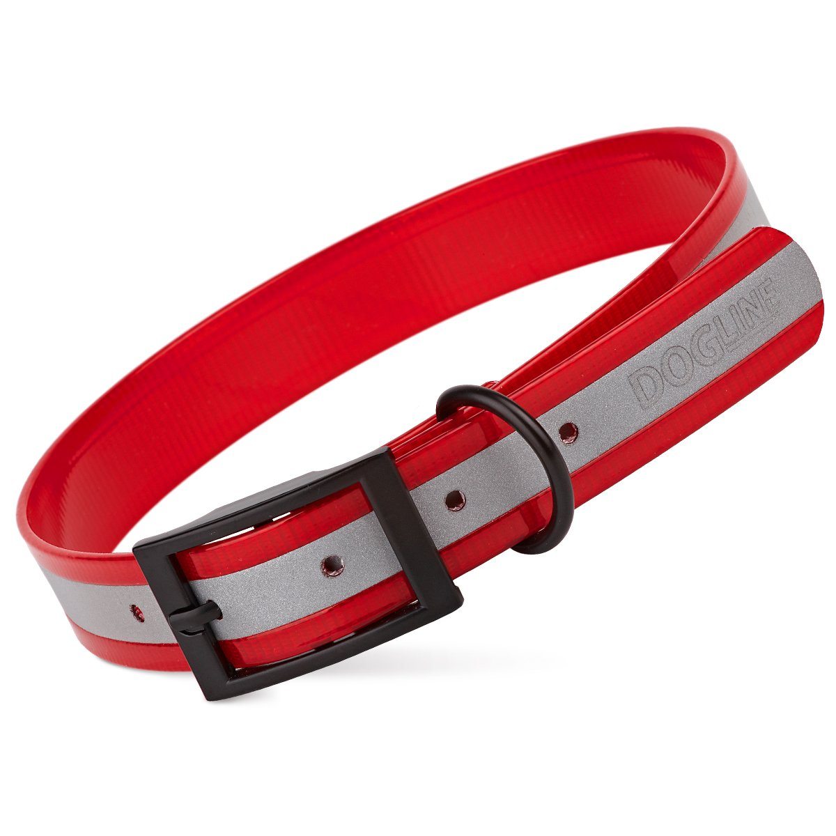 Biothane Translucent Reflective Dog Collar Red Dog Collar Dogline