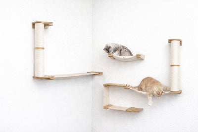 The Roman - A Wall Mounted Cat Scratcher Tree Cat Condo Catastrophic Creations
