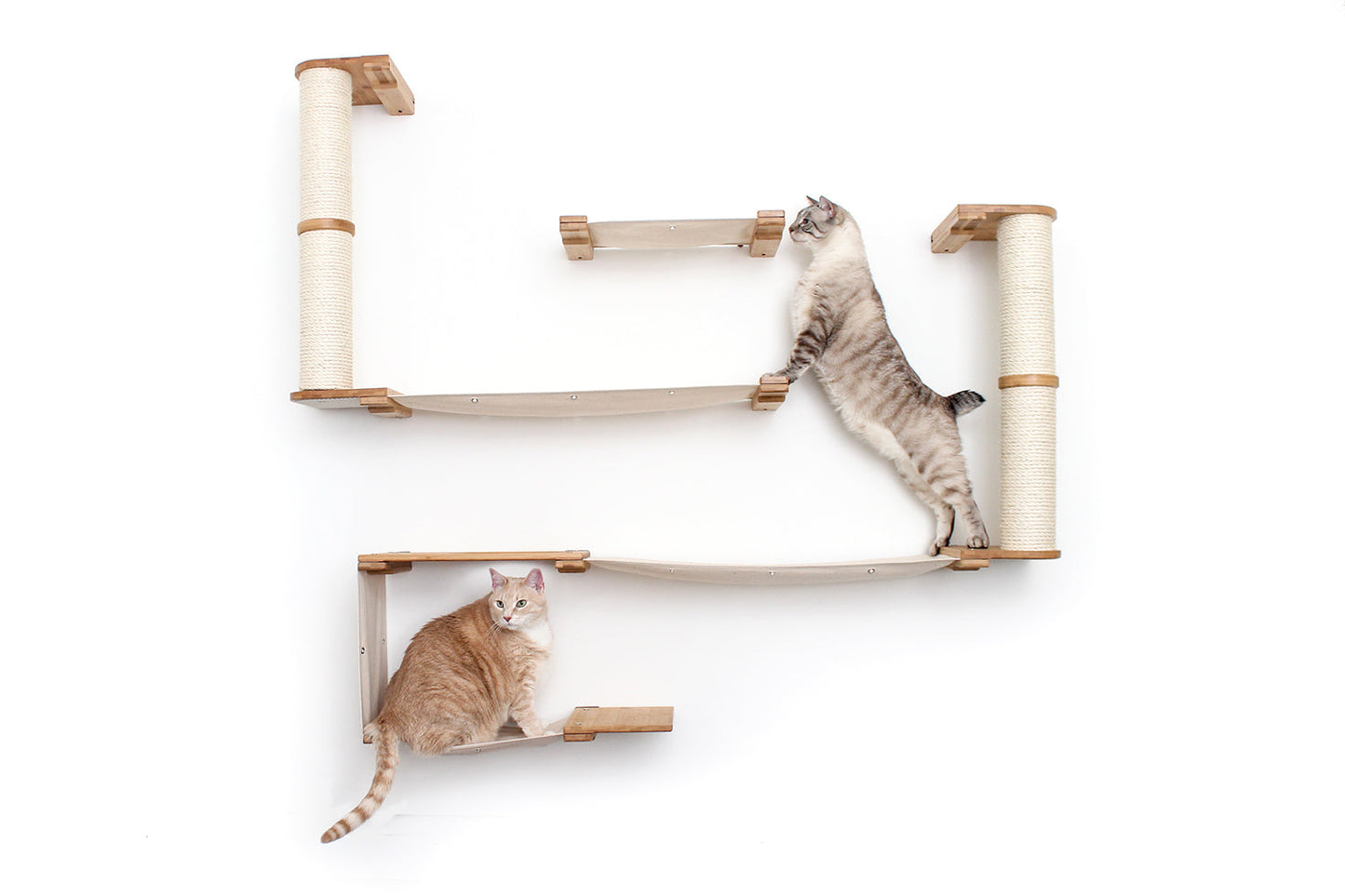 The Roman - A Wall Mounted Cat Scratcher Tree Cat Condo Catastrophic Creations