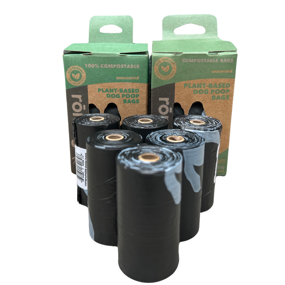 compostable plant-based dog poop bags 270 Compostable Dog Poop Bags rōmng
