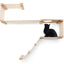 The Play - A Cat Play Wall System Natural Bamboo Natural Canvas Cat Condo Catastrophic Creations