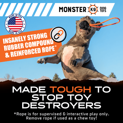 Rumble Rope Ball Monster K9 Dog Toys