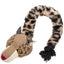 22" Safari Leopard Animal Toy with Embedded Ball & Rope Dog Toys Dogline