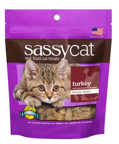 Sassy Cat - Turkey, Sweet Potato, Ginger Cat Treats and Catnip Herbsmith