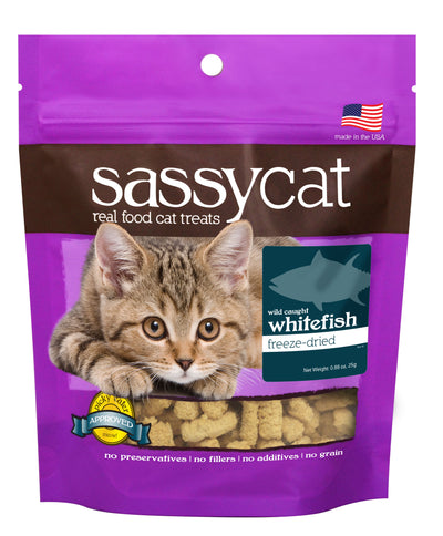 Sassy cat Wild-caught Whitefish Cat Treats and Catnip Herbsmith