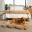 PupRug® Luxe Faux Fur Orthopedic Dog Bed - Plush Sheep Tan Large (50" x 30") Dog Beds Paw