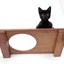 Wall Mounted Cat Shelf English Chestnut Bamboo 18" Escape Hatch Cat shelves/bed Catastrophic Creations