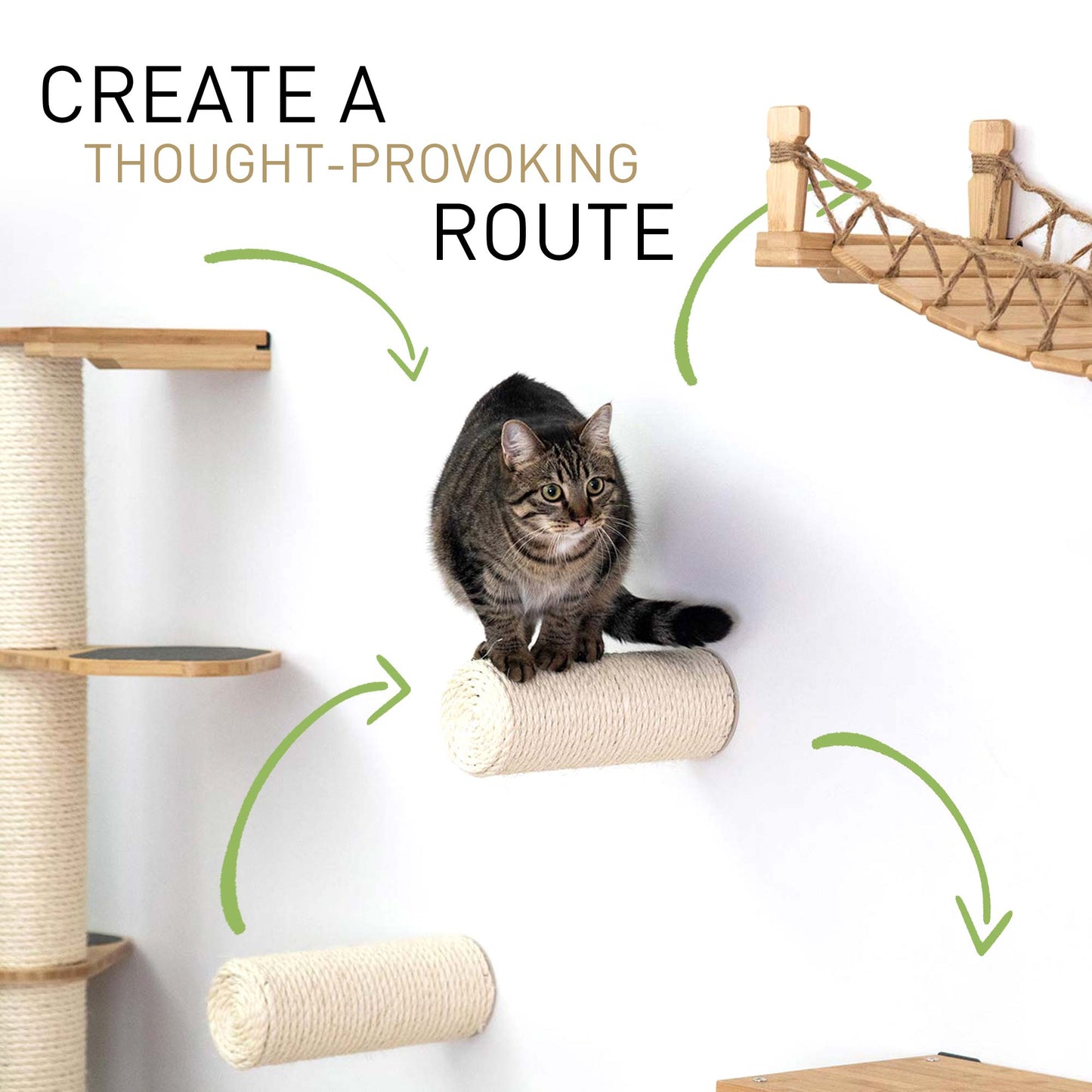 Floating Cat Step for Wall Cat Scratcher Catastrophic Creations