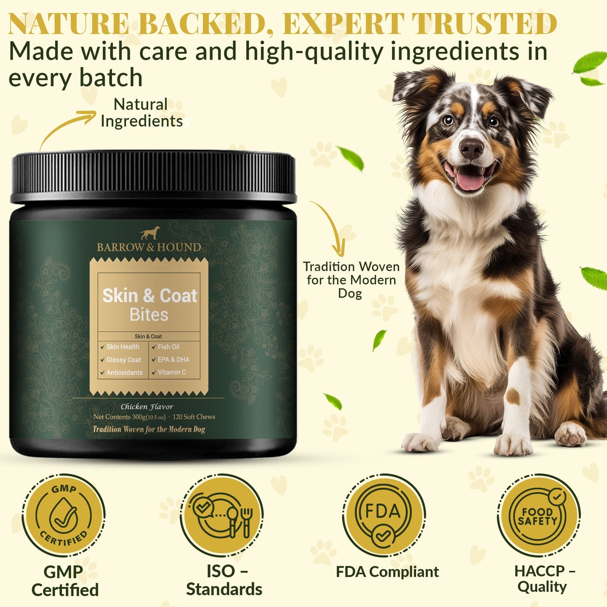 Skin & Coat Bites for Dogs – Shine, Strength & Allergy Relief Supplements Barrow & Hound