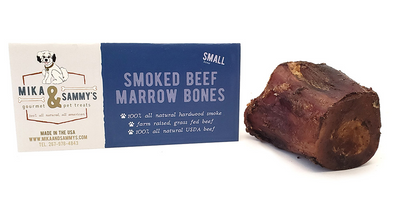 Smoked Beef Marrow Bones - Mika & Sammy's Small Beef Bone Mika & Sammy