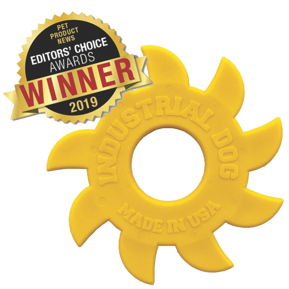 Circular Saw Blade Ultra Durable Nylon Dog Chew Toy Circular Saw Blade Nylon Toy - Yellow Nylon Dog Toys SodaPup/True Dogs, LLC