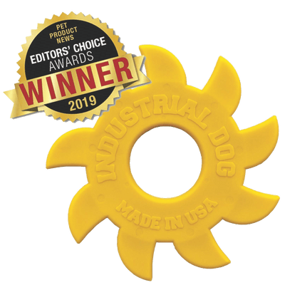 Circular Saw Blade Ultra Durable Nylon Dog Chew Toy Circular Saw Blade Nylon Toy - Yellow Nylon Dog Toys SodaPup/True Dogs, LLC