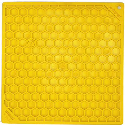 Honeycomb Dog Lick Mat | eMat Enrichment Toy for Anxiety Relief | SodaPup Honeycomb E-Mat - large yellow EMAT SodaPup/True Dogs, LLC