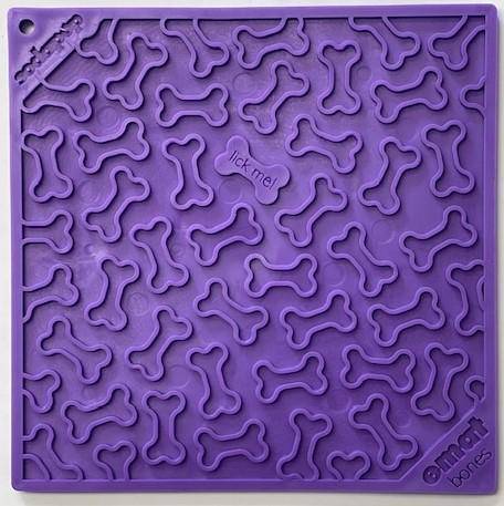 Bones eMat - Enrichment Lick Mat for Dogs and Cats | eMat Enrichment Toy for Anxiety Relief | SodaPup Purple Bones E-Mat EMAT SodaPup/True Dogs, LLC