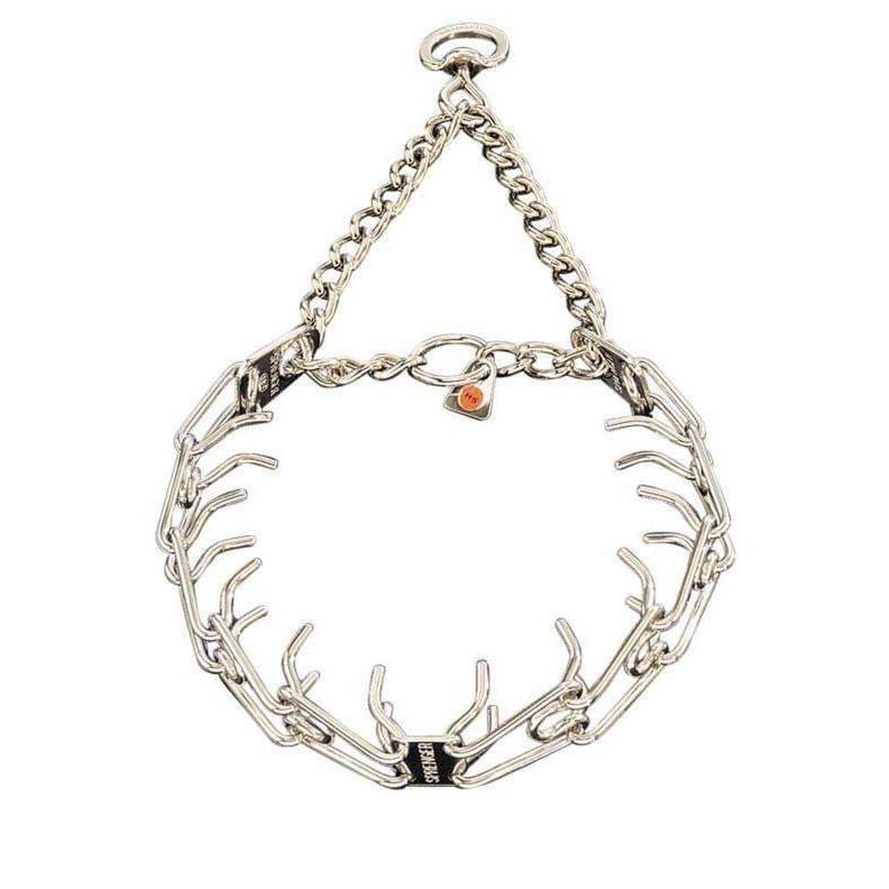 Herm Sprenger - ULTRA-PLUS Training Collar with Center-Plate and Assembly Chain - Stainless Steel Gauge 4.00 mm X Length 25 in (63 cm) with Swivel Dog Training Collar Dogline