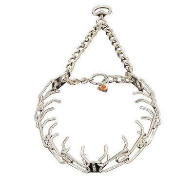 Herm Sprenger - ULTRA-PLUS Training Collar with Center-Plate and Assembly Chain - Stainless Steel Gauge 4.00 mm X Length 25 in (63 cm) with Swivel Dog Training Collar Dogline