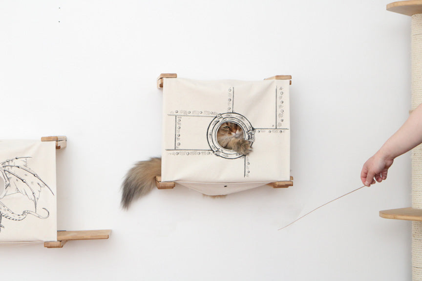 Enclosed Cat Bed - Cat Wall Cubby Catastrophic Creations