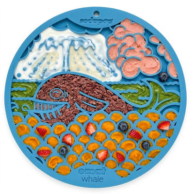 Whale eMat - Enrichment Lick Mat for Dogs and Cats - with Suction Cups | Whale Design | USA Made EMAT SodaPup/True Dogs, LLC