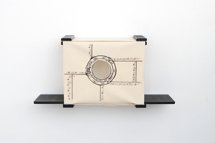 Cat Cubby for Wall - Covered Cat Bed Onyx Bamboo Porthole Catastrophic Creations