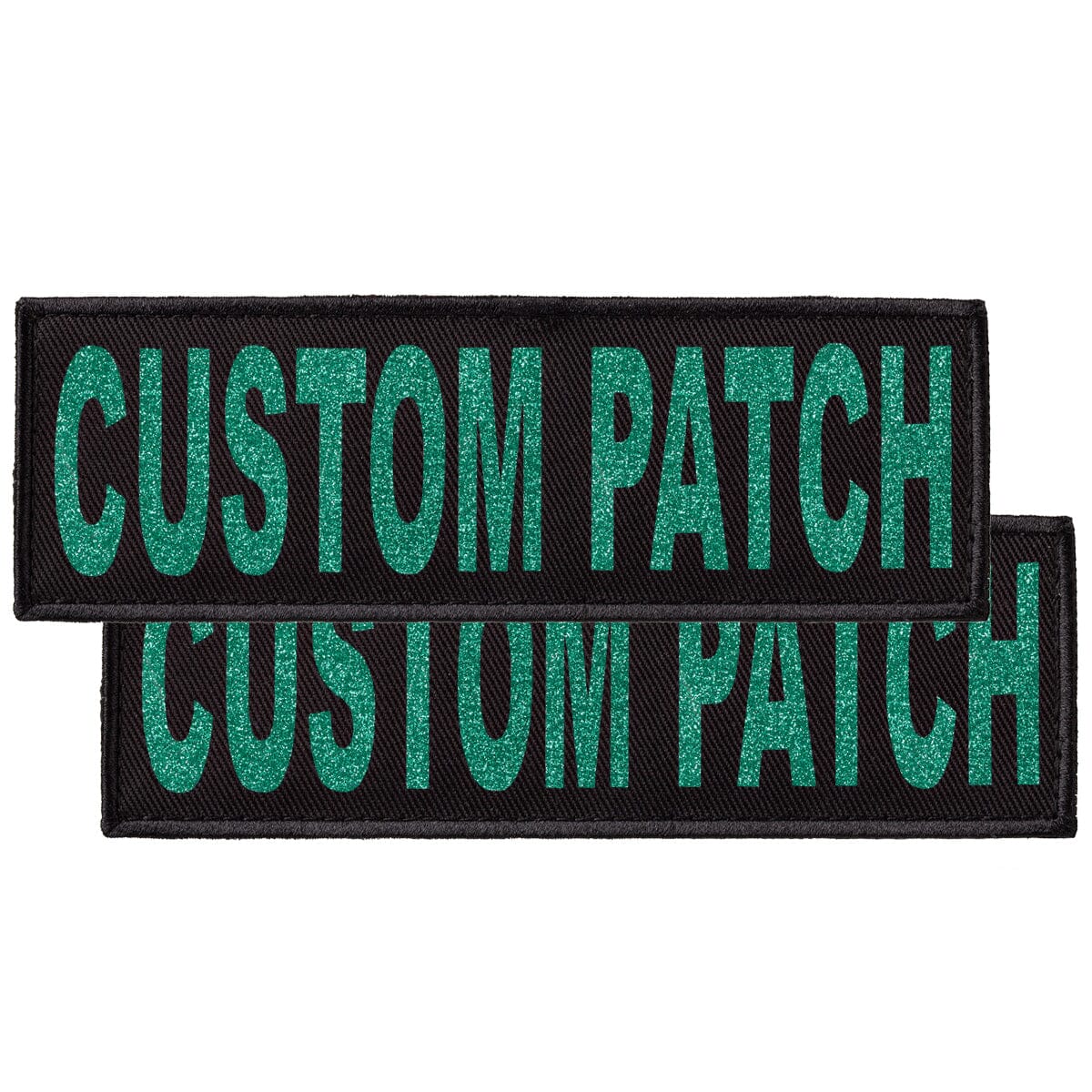 Personalized Removable Patches (Set of 2) Teal Glitter Dog Harnesses Dogline
