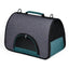 Dual Color Collapsible Pet Carrier Teal Pet Carriers Dogline