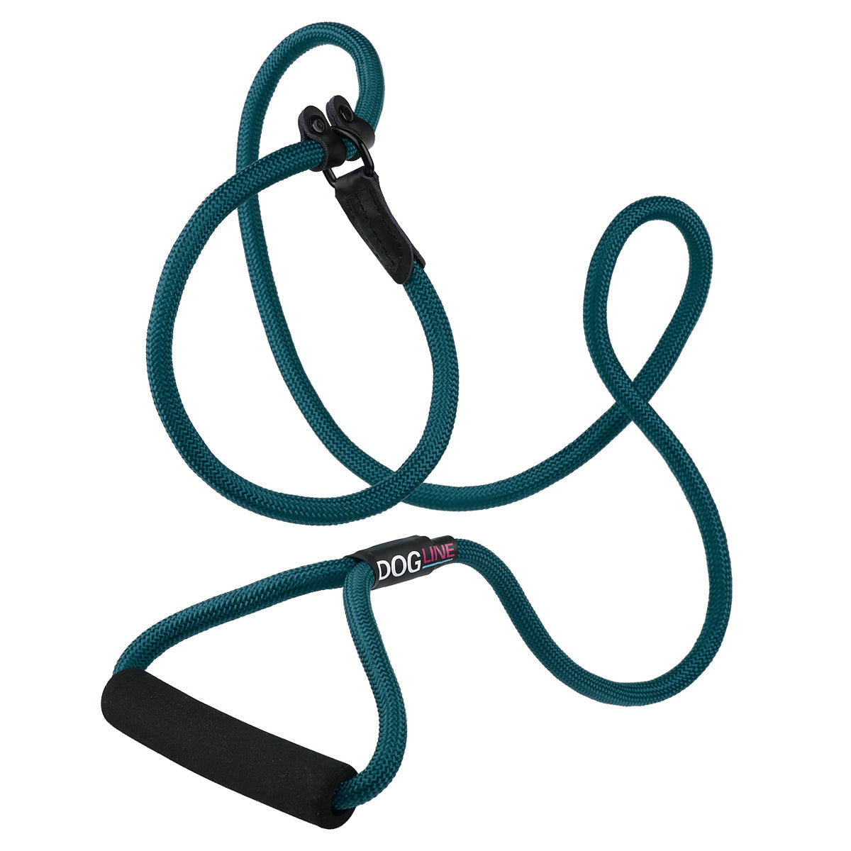 Round Nylon Slip Lead Teal 1 2" 6' Dog Leashes Dogline