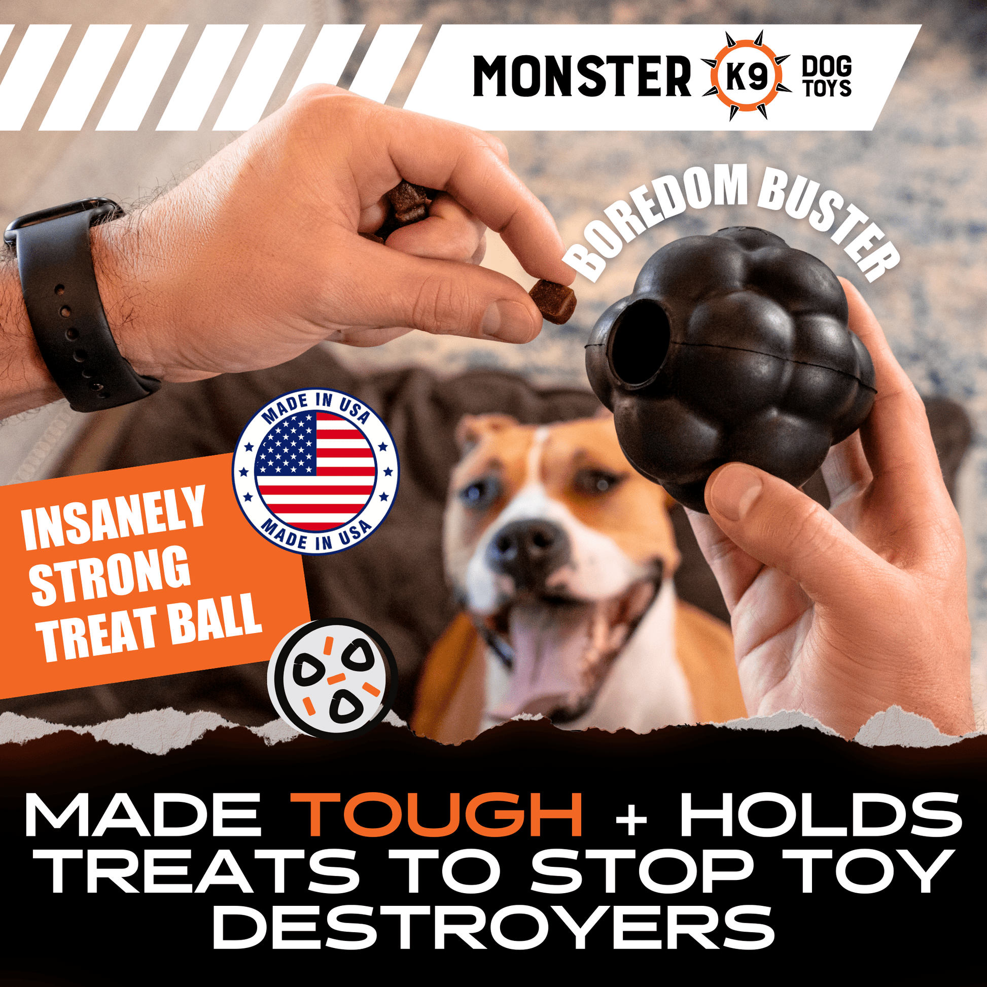 Rumble Ball Monster K9 Dog Toys