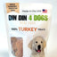 100% Turkey Dog Treats, 5 Ounce Bag, Single Ingredient, High Protein Treat Din Din 4 Dogs