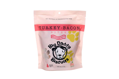 ALL-NATURAL TURKEY BACON DOG BISCUITS Biscuit Bags Big Daddy Biscuits