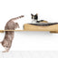 The Cat Nest Bed Natural Bamboo Gray Plush 34" Escape Hatch Cat shelves/bed Catastrophic Creations