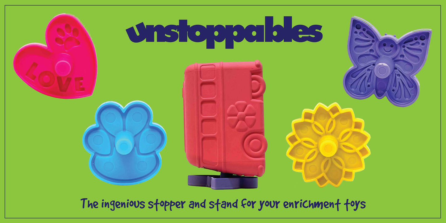 Unstoppables Stopper & Stand for SodaPup Rubber Treat Dispensers - 4 Pack Nylon Dog Toys SodaPup/True Dogs, LLC