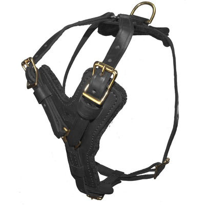 Viper Typhoon Leather Working Dog Harness Black Dog Harnesses Dogline