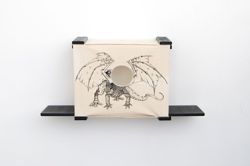 Cat Cubby for Wall - Covered Cat Bed Catastrophic Creations