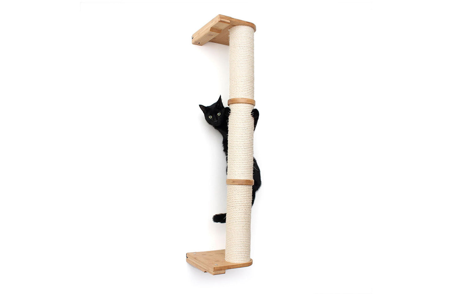 Wall Mounted Cat Climbing Pole - Sisal Cat Scratcher Catastrophic Creations