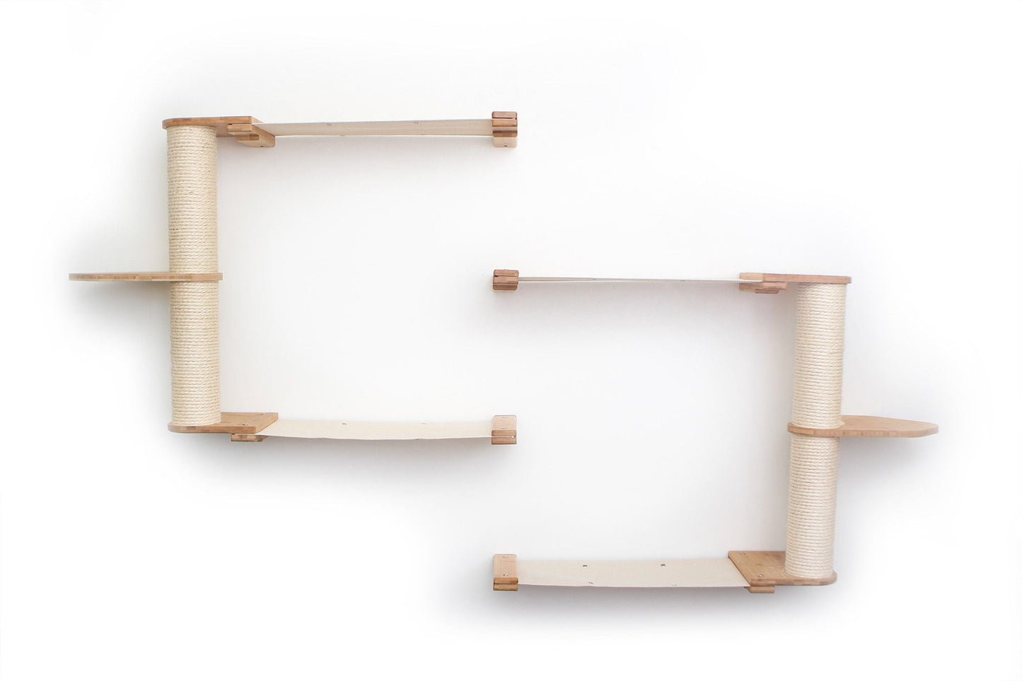 The Catacombs - Cat Tree Scratching Post System Natural Bamboo Natural Canvas 24" Cat Condo Catastrophic Creations